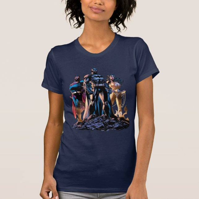 T-shirts Super-homem, Batman e Trindade Maravilha (Frente)