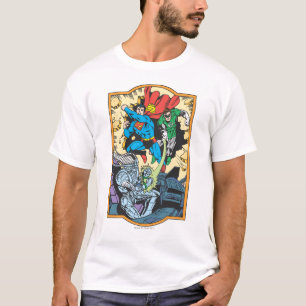 T-shirts Super-homem e Lanterna Verde Lutam Contra o Brain