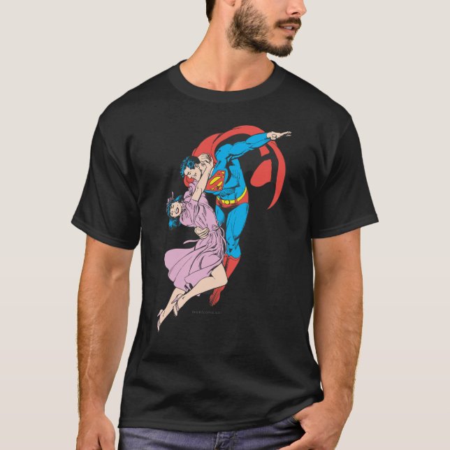 T-shirts Super-Homem e Lois a Rosa (Frente)