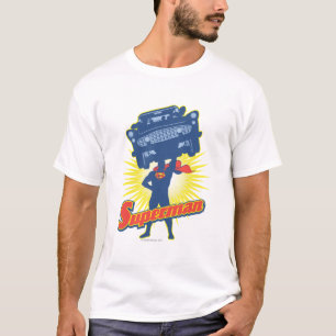 T-shirts Super-homem ergue um carro 2