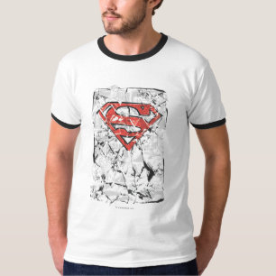 T-shirts Super-Homem Estilizado  Logotipo em banda desenhad