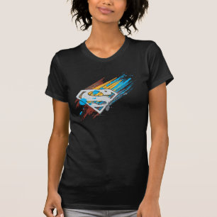 T-shirts Super-Homem Logotipo Paint Streaks