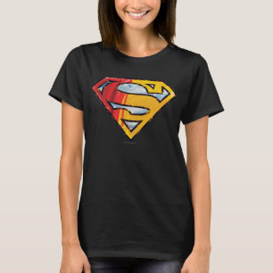 T-shirts Super-Homem Logotipo vermelho e laranja