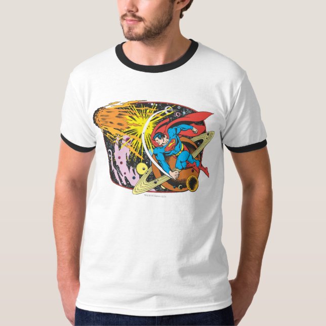 T-shirts Super-Homem no Espaço (Frente)