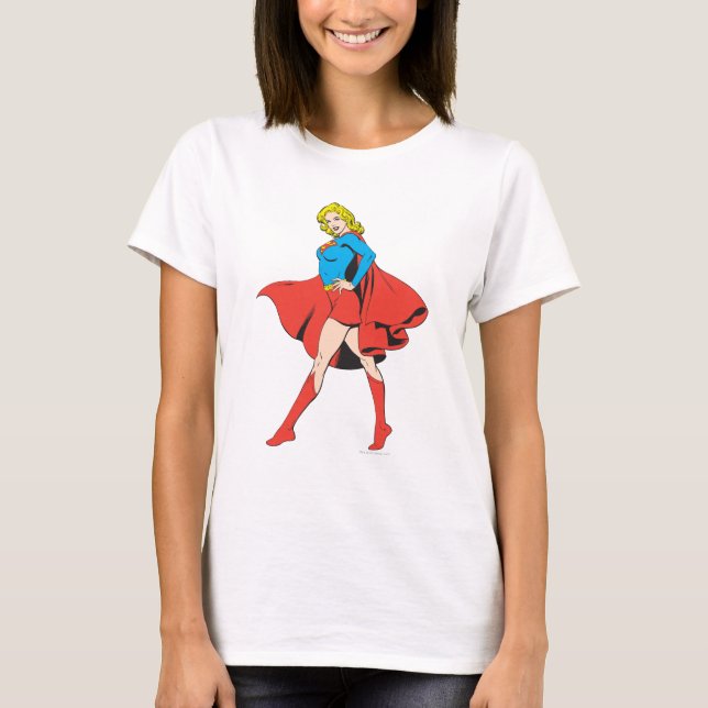 T-shirts Supergirl Ataca uma Alça (Frente)