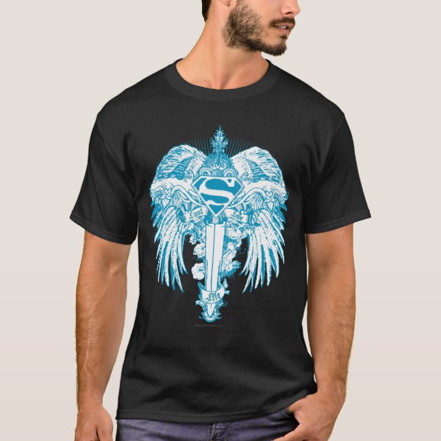 T-shirts Supergirl Blue Wings (Frente)