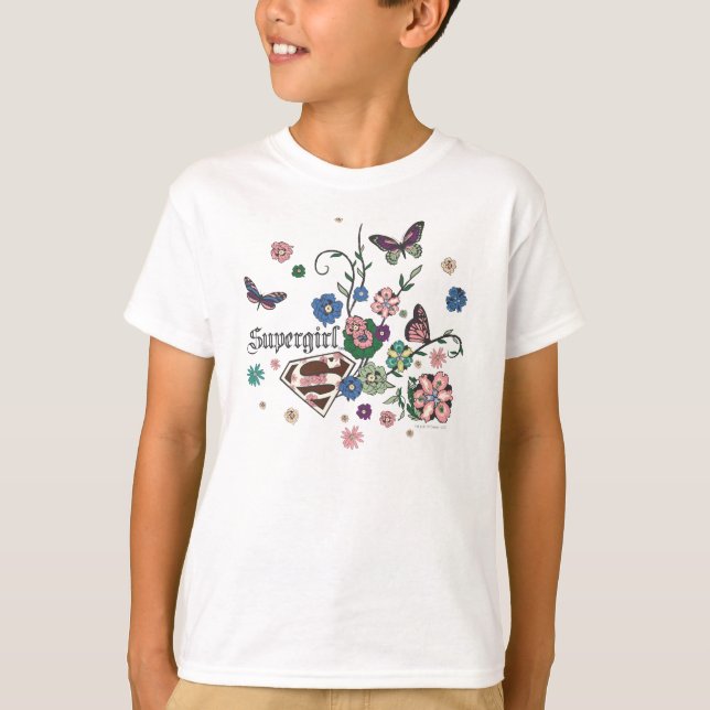 T-shirts Supergirl Butterflies (Frente)