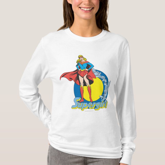 T-shirts Supergirl com logotipo (Frente)