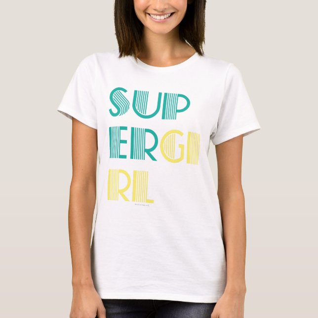 T-shirts Supergirl Green e Yellow (Frente)