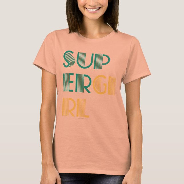 T-shirts Supergirl Green e Yellow (Frente)