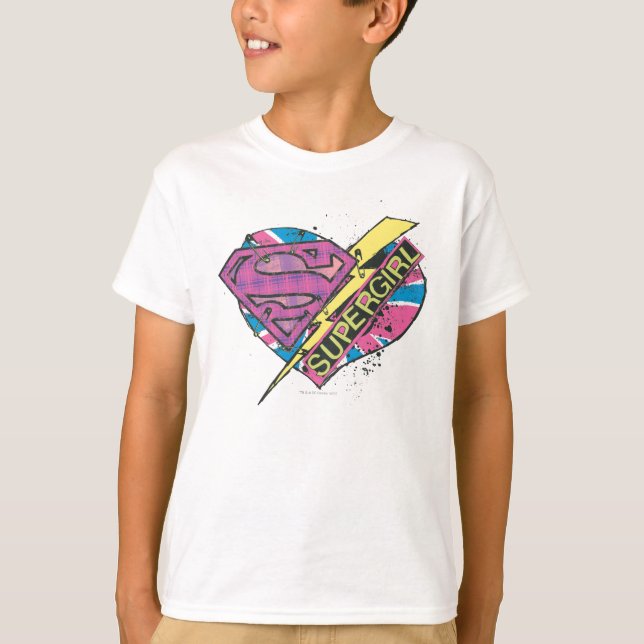 T-shirts Supergirl Heart e Bolt (Frente)