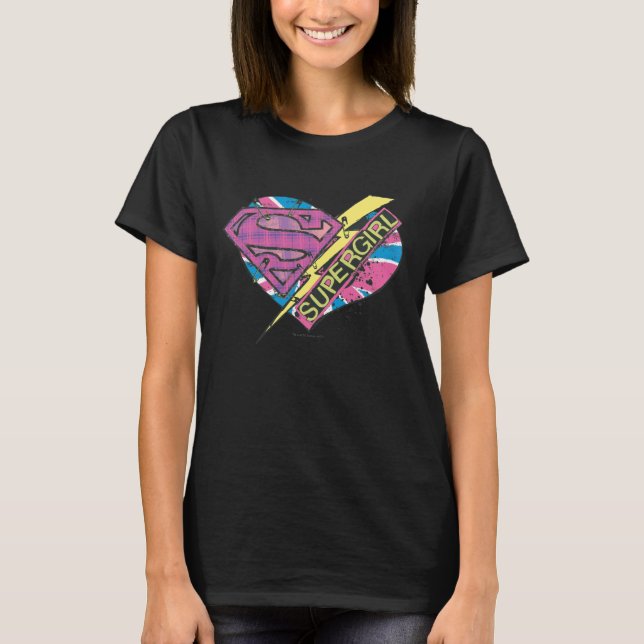 T-shirts Supergirl Heart e Bolt (Frente)