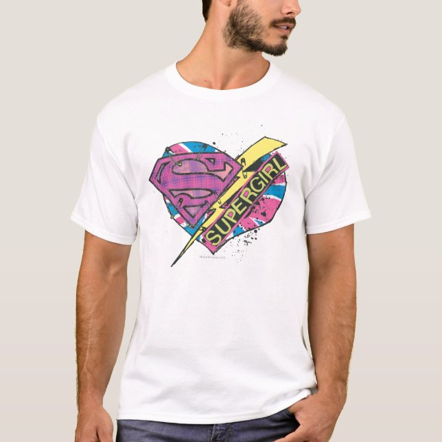 T-shirts Supergirl Heart e Bolt (Frente)