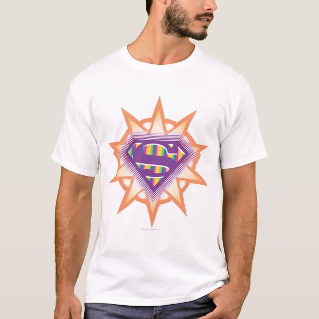 T-shirts Supergirl Orange Starburst (Frente)