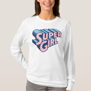 T-shirts Supergirl Pink and Blue Logo