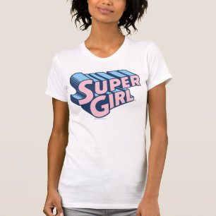 T-shirts Supergirl Pink and Blue Logo