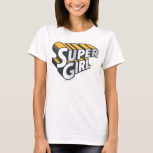 T-shirts Supergirl Silver e Logotipo Laranja