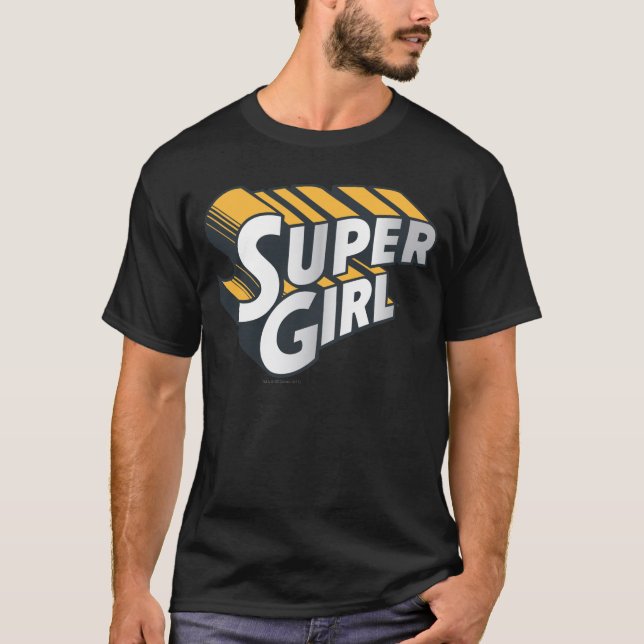 T-shirts Supergirl Silver e Logotipo Laranja (Frente)