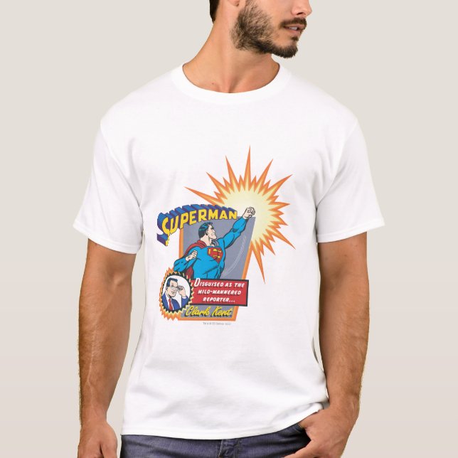 T-shirts Superman e Clark Kent (Frente)