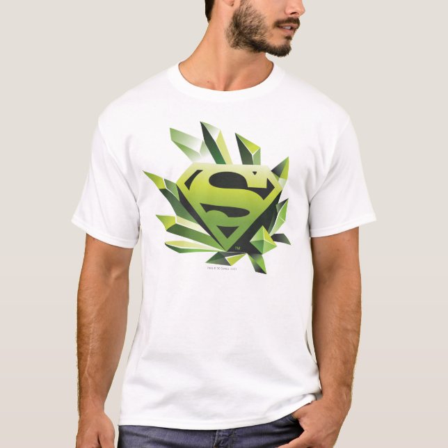 T-shirts Superman Estilizado | Logotipo verde (Frente)