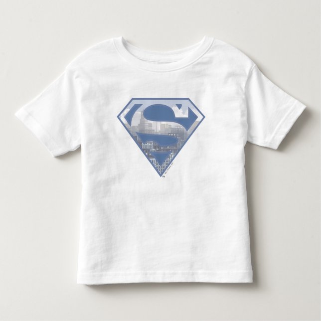 T-shirts Superman S-Shield | Logotipo azul claro (Frente)