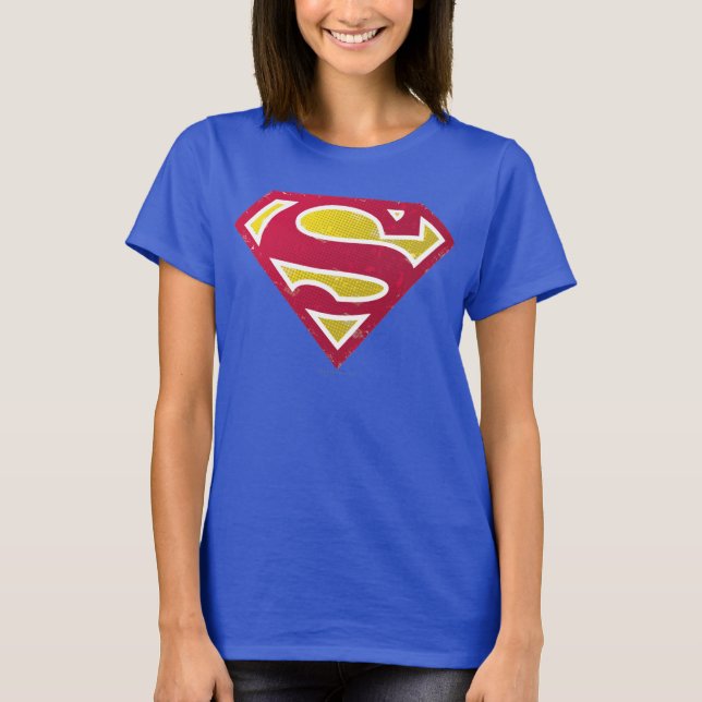 T-shirts Superman S-Shield | Logotipo de pontos em relevo (Frente)