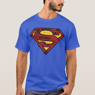 T-shirts Superman S-Shield Logotipo vermelho escura