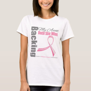 T-shirts Suportando minha tia cancro da mama