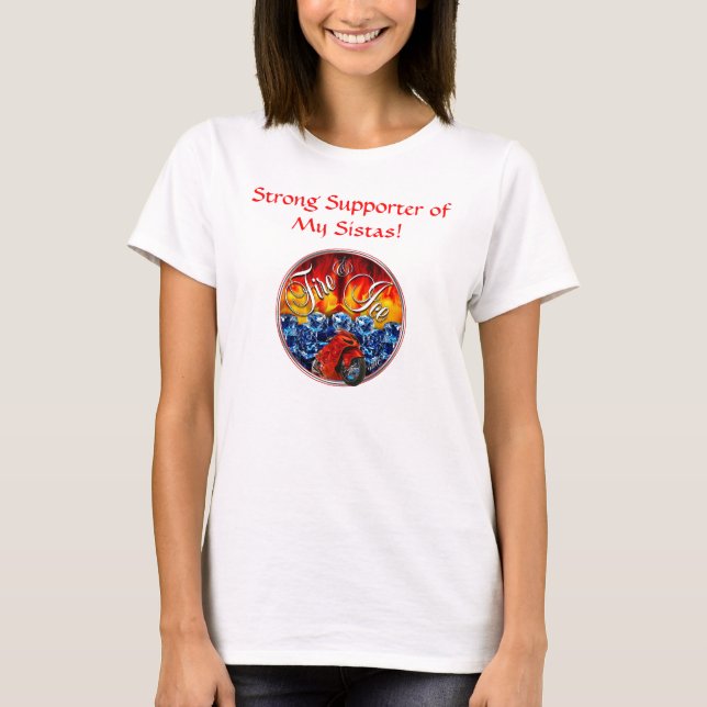 T-shirts Suporte do fogo & do gelo (Frente)