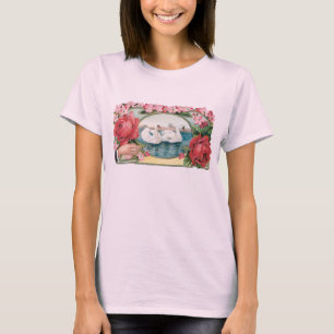 T-shirts Suportes e Rosas de arte de vindima