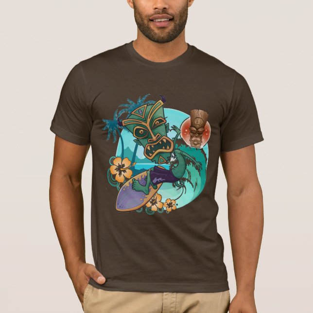 T-shirts Surf de Tiki (Frente)