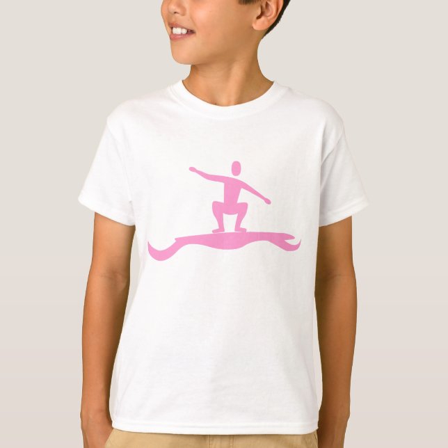 T-shirts Surf Figure - Rosa (Frente)