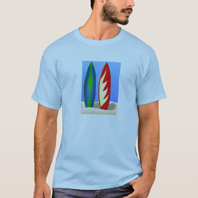 T-shirts Surf retrorreflector de pranchas (Frente)