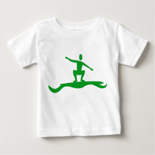T-shirts Surfing Figure - Grass Green