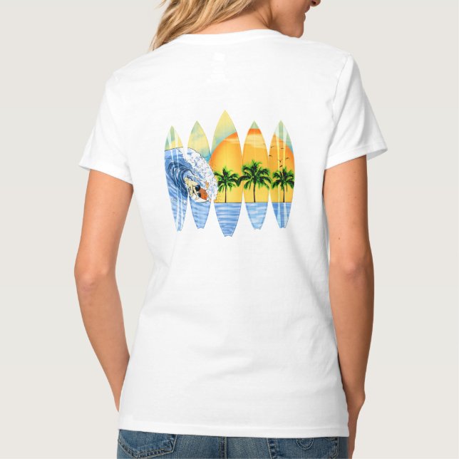 T-shirts Surfista e prancha (Verso)