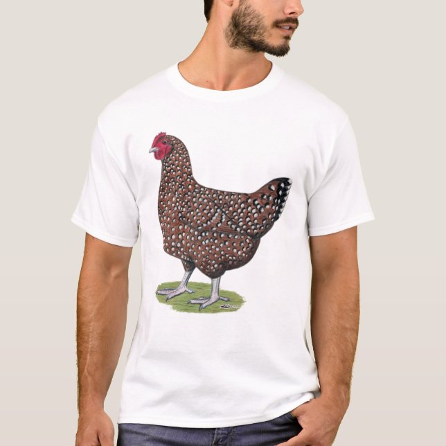 T-shirts Sussex:  Galinha salpicada (Frente)
