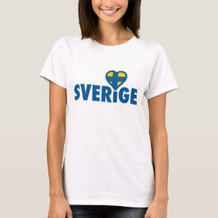 T-shirts Sverige com amor