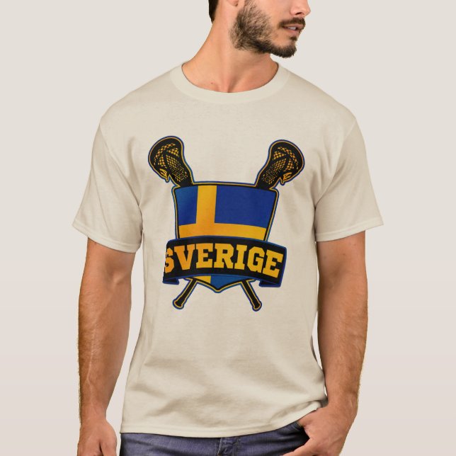 T-shirts Sverige Suecia Lacrosse (Frente)