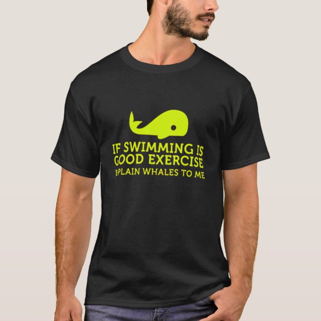 T-shirts Swimming and Whales (Frente)