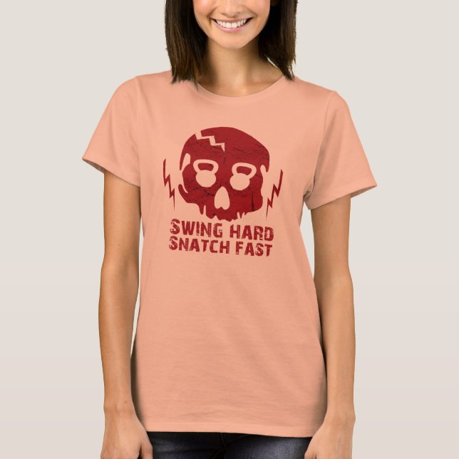 T-shirts Swing Duro Snatch SkullLadies Burnout Tshirt (Frente)