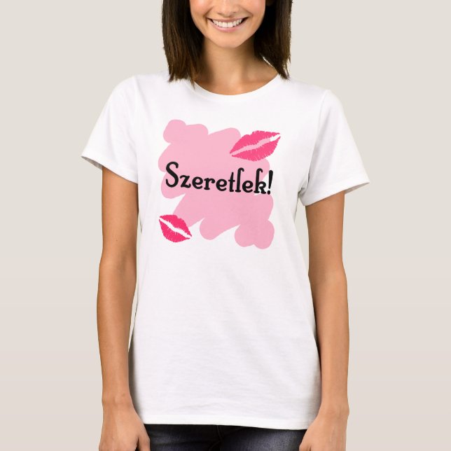 T-shirts Szeretlek - Hungarian eu te amo (Frente)