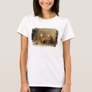 T-shirts T31883 um interior com uma mulher adulta em um