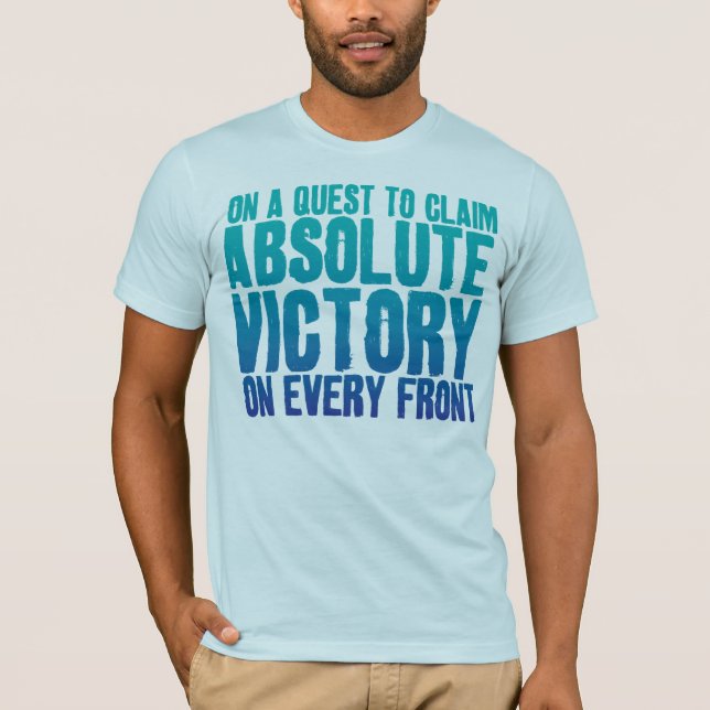 T-shirts T absoluto da vitória - ROUPA AMERICANO! (Frente)