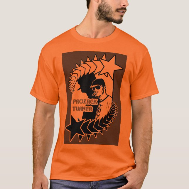 T-shirts T alaranjado de Prozack (Frente)