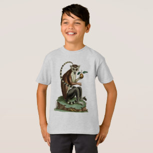 T-shirts T Anel-Atado do Lemur: Ilustração 1780 do zoolog
