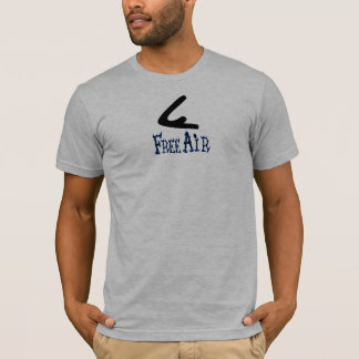 T-shirts T apertado preto & azul do ar livre