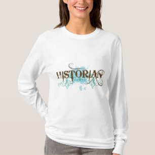 T-shirts T azul legal do historiador