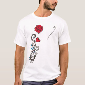 T-shirts T azul/vermelho do começo de Monterey