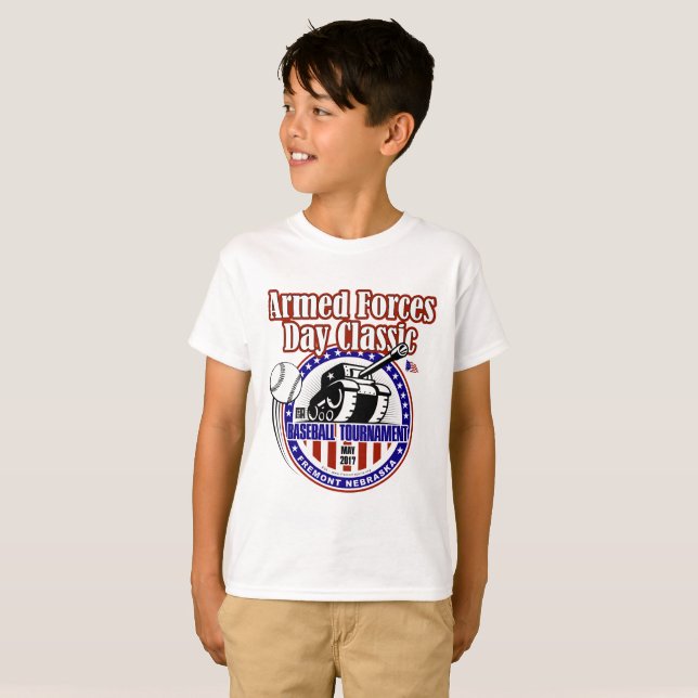 T-shirts T básico da juventude (Frente Completa)