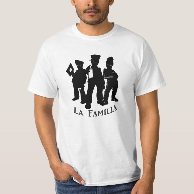 T-shirts T básico de Familia do La (Hip Hop) (Frente)